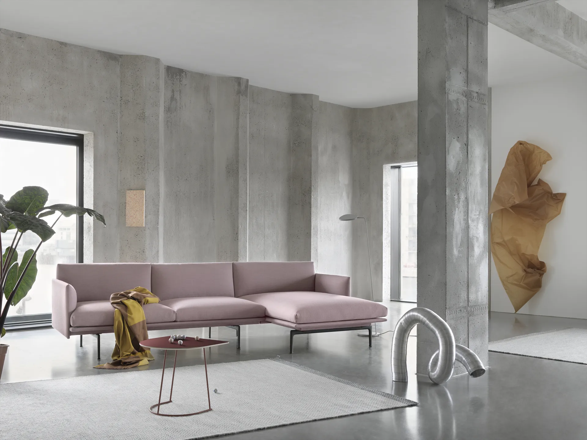 Muuto Ply系列 新西兰羊毛编织地毯 80×200cm, 灰色 Muuto