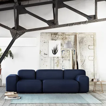 Muuto Varjo系列鱼骨纹羊毛地毯 170×240cm - 蓝色 - Muuto