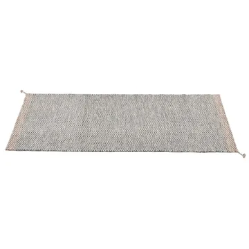 Ply 羊毛地毯80x200cm - 黑色_白色 - Muuto