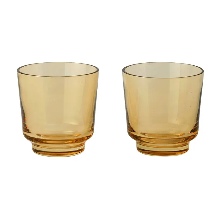 Raise 玻璃杯200ml 2件装 - 焦橙色 - Muuto