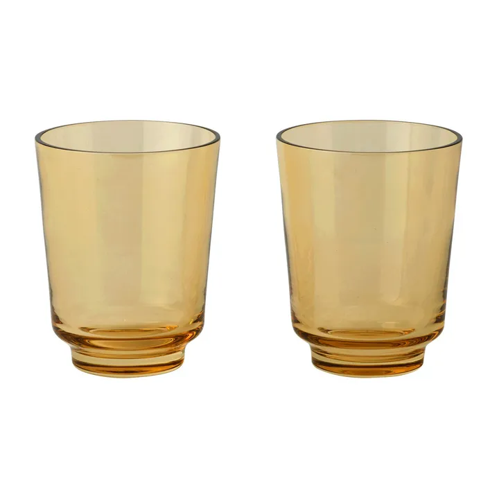 Raise 玻璃杯300ml 2件装 - 焦橙色 - Muuto