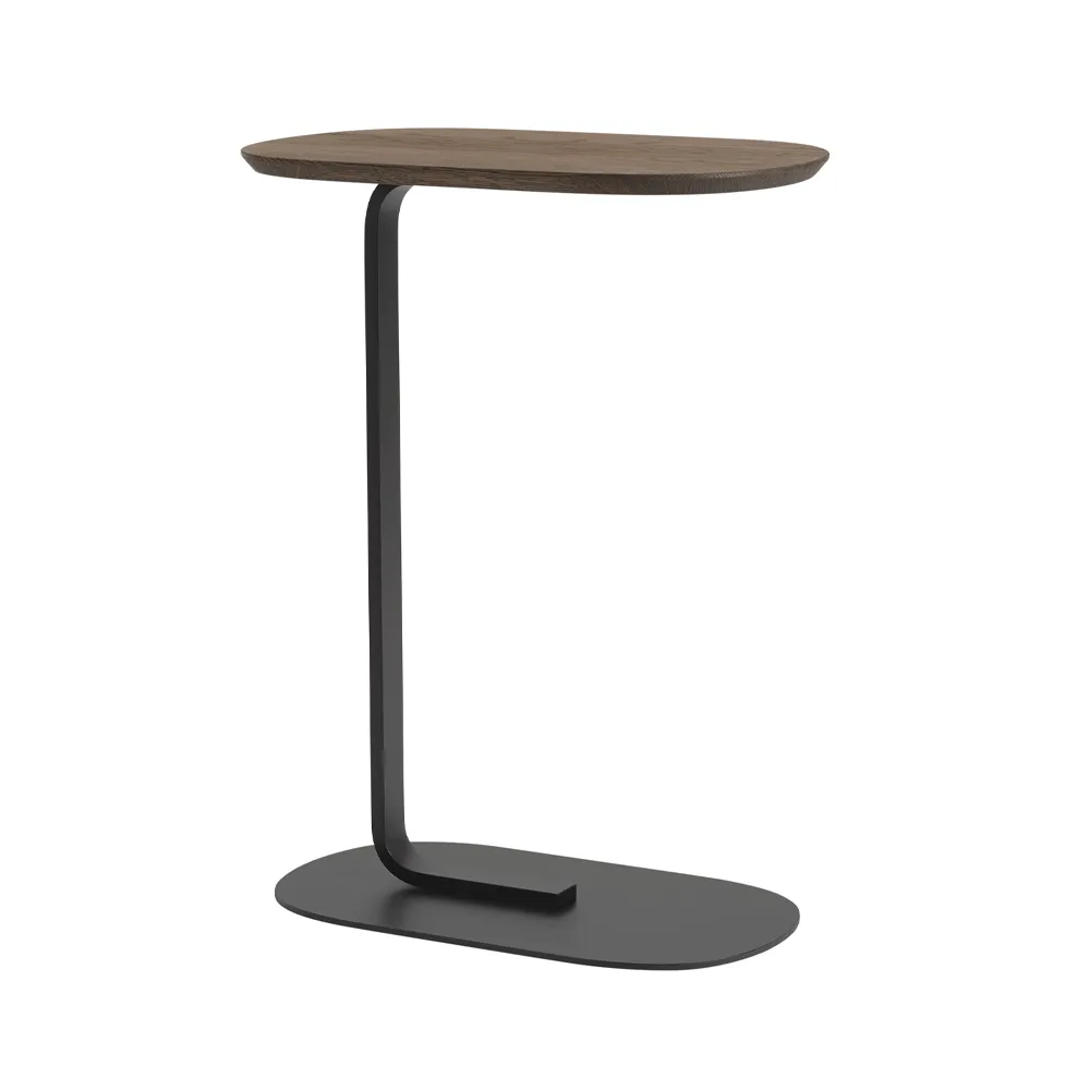 Relate 北欧简约风格边几高73.5cm, 烟熏橡木配黑色 Muuto