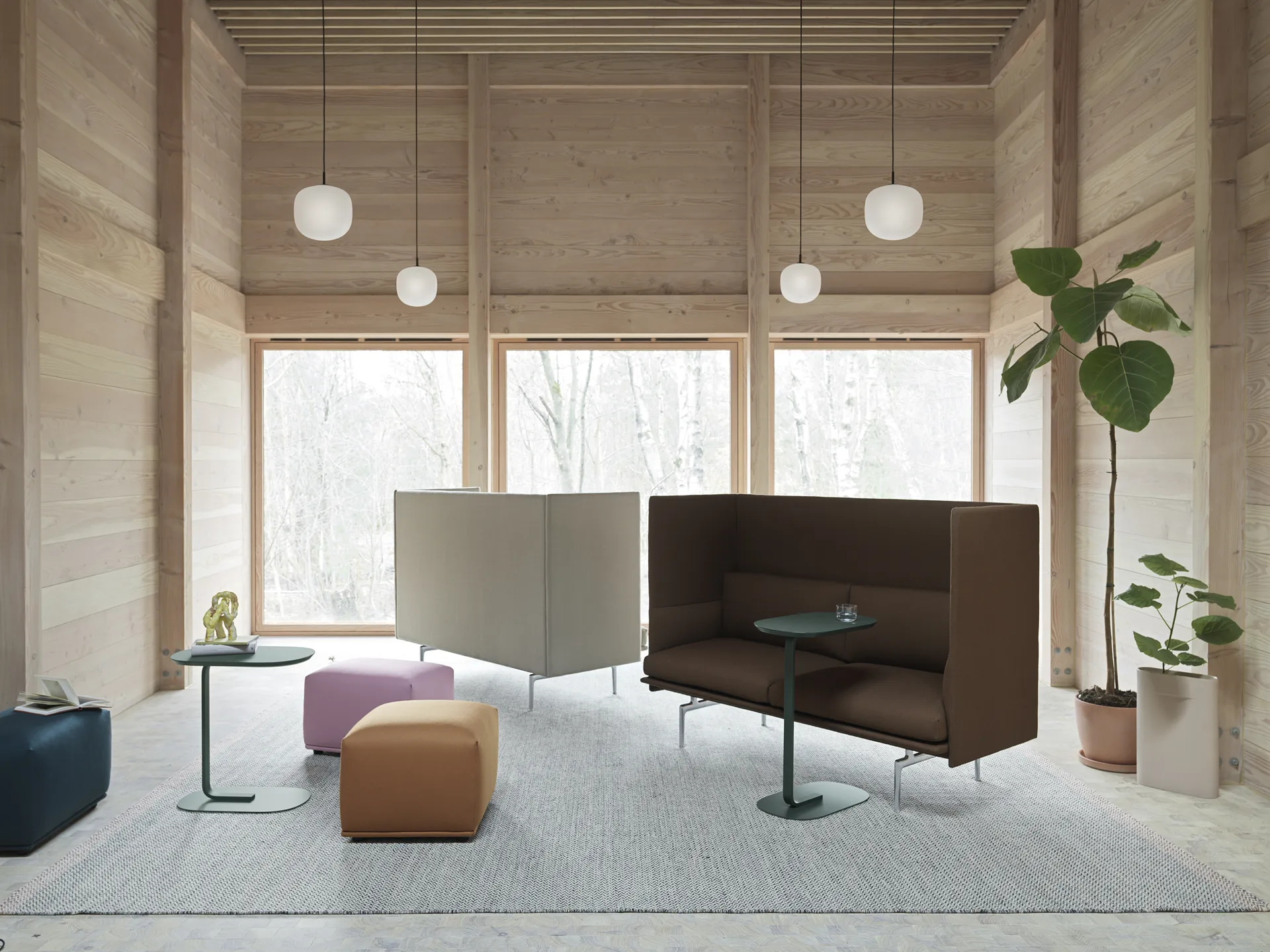 Relate sidetable 60,5 cm, Dark 绿色 Muuto