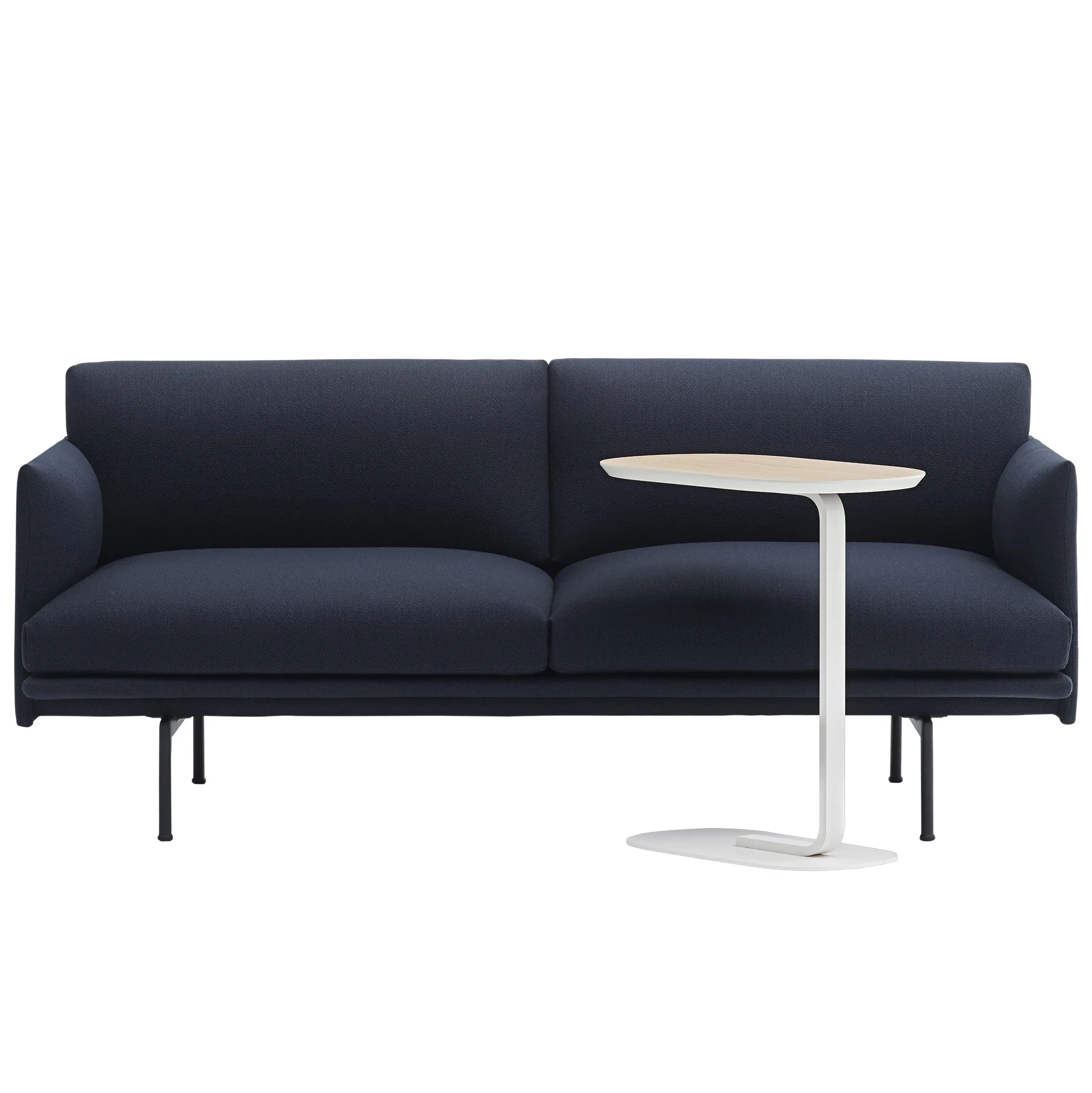 Relate sidetable 60,5 cm, oak, 白色 Muuto