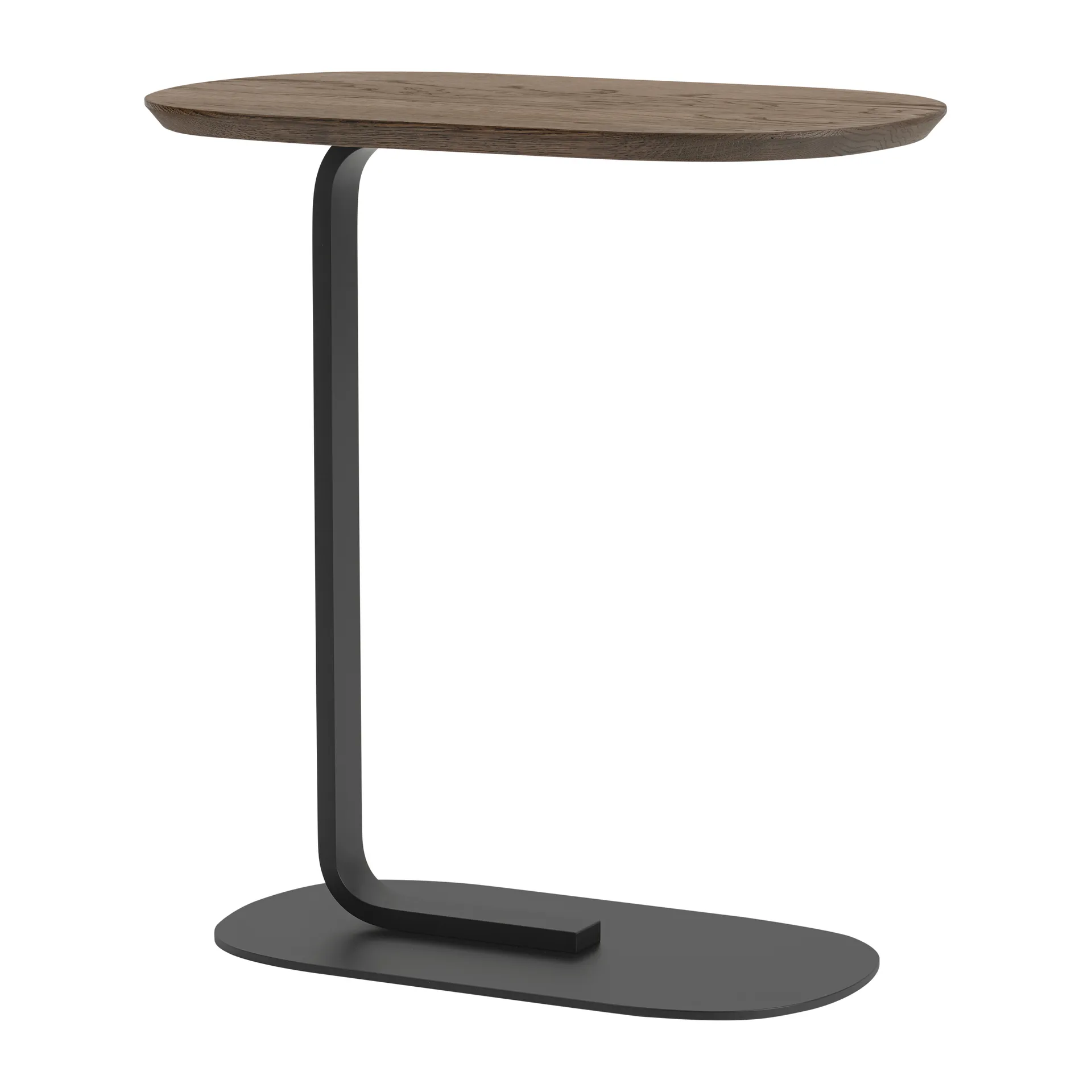 Relate sidetable 60,5 cm, Smoked oak-黑色 Muuto