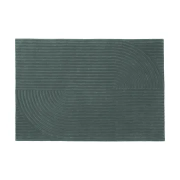 Relevo Rug Quattro 羊毛地毯 - 深绿色，170x240cm - Muuto