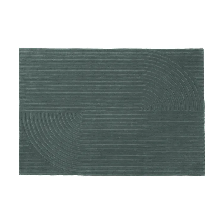 Relevo Rug Quattro 羊毛地毯 - 深绿色，170x240cm - Muuto