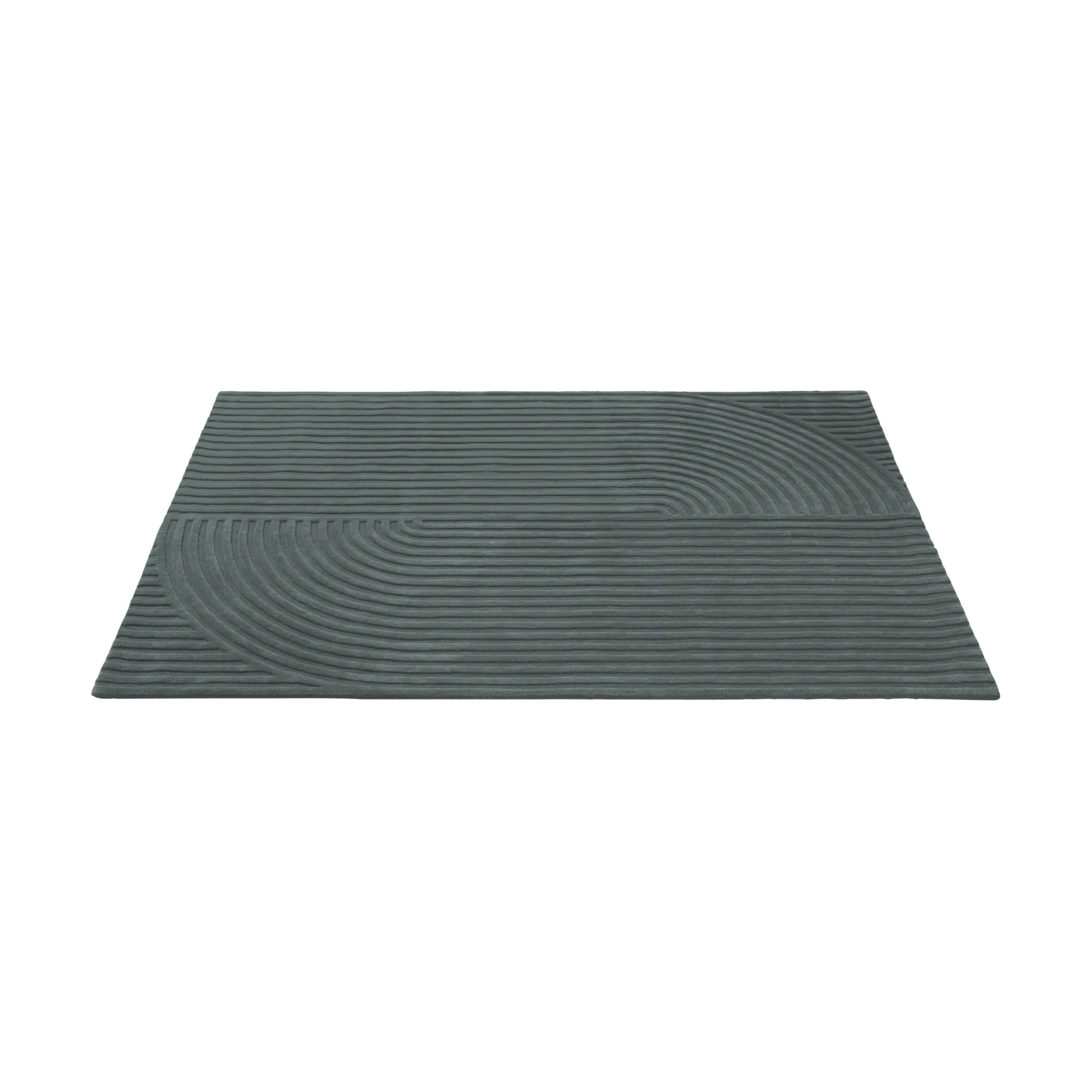 Relevo Rug Quattro 羊毛地毯, 深绿色，170x240cm Muuto