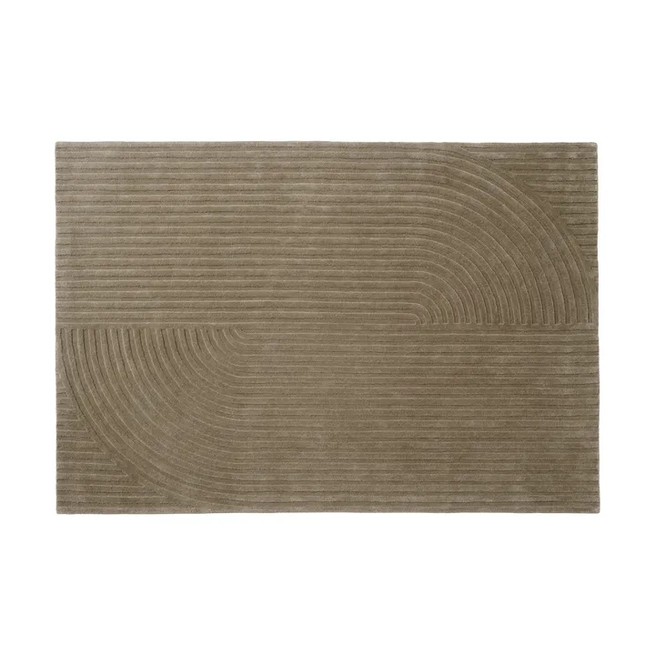 Relevo Rug Quattro 羊毛地毯 - 灰褐色，170x240cm - Muuto