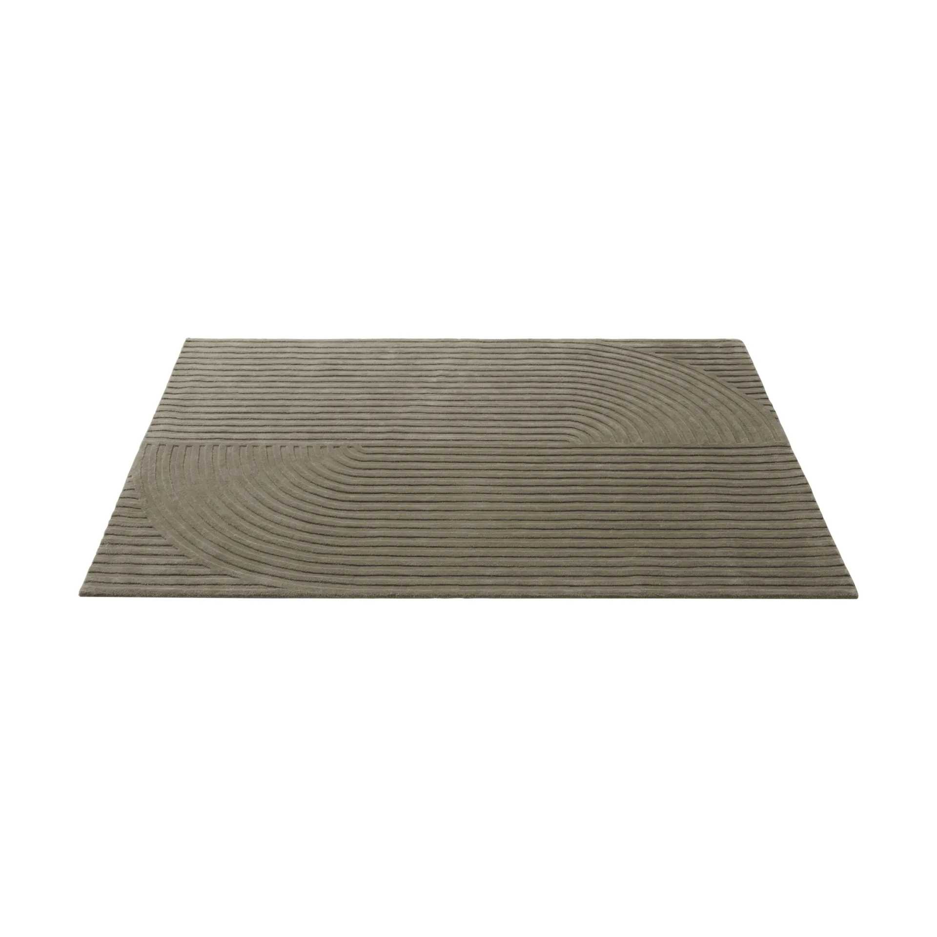 Relevo Rug Quattro 羊毛地毯, 灰褐色，170x240cm Muuto