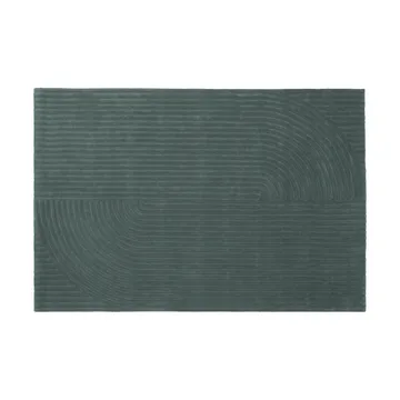 Relevo Rug Quattro 羊毛地毯 - 深绿色，200x300cm - Muuto