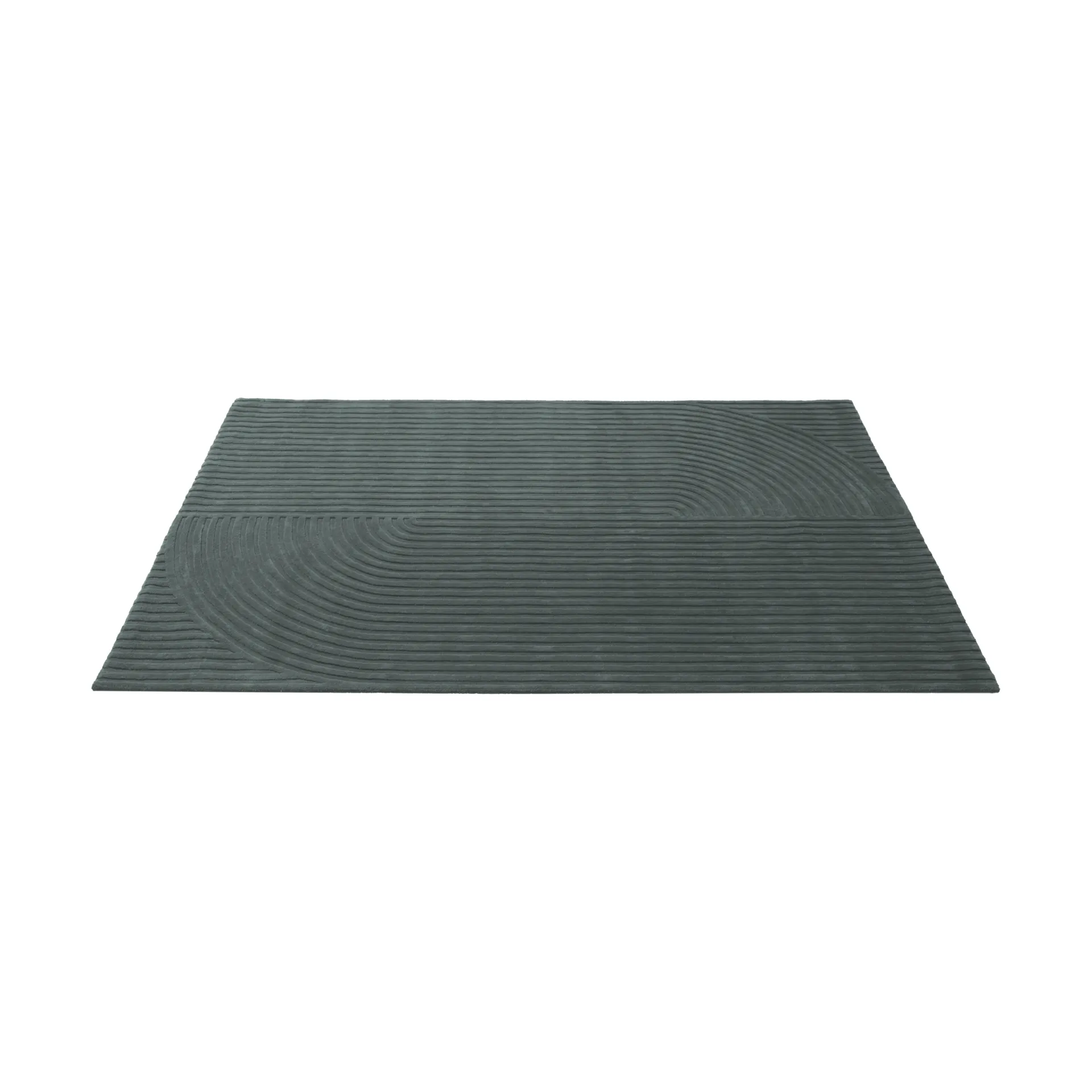 Relevo Rug Quattro 羊毛地毯, 深绿色，200x300cm Muuto