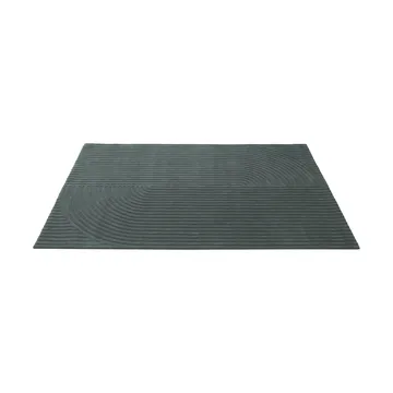 Relevo Rug Quattro 羊毛地毯 - 深绿色，200x300cm - Muuto