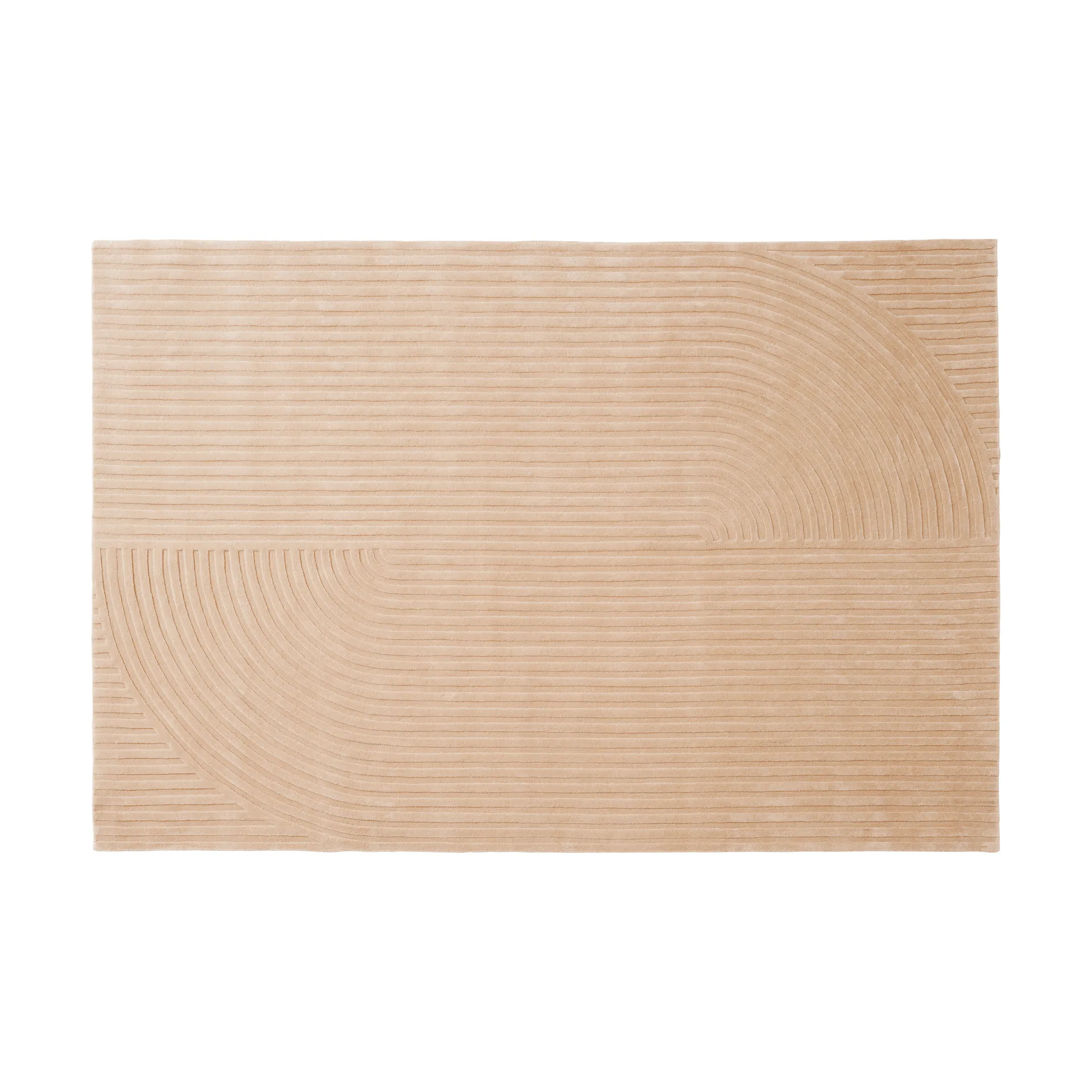Relevo Rug Quattro 羊毛地毯, 浅玫瑰色，200x300cm Muuto