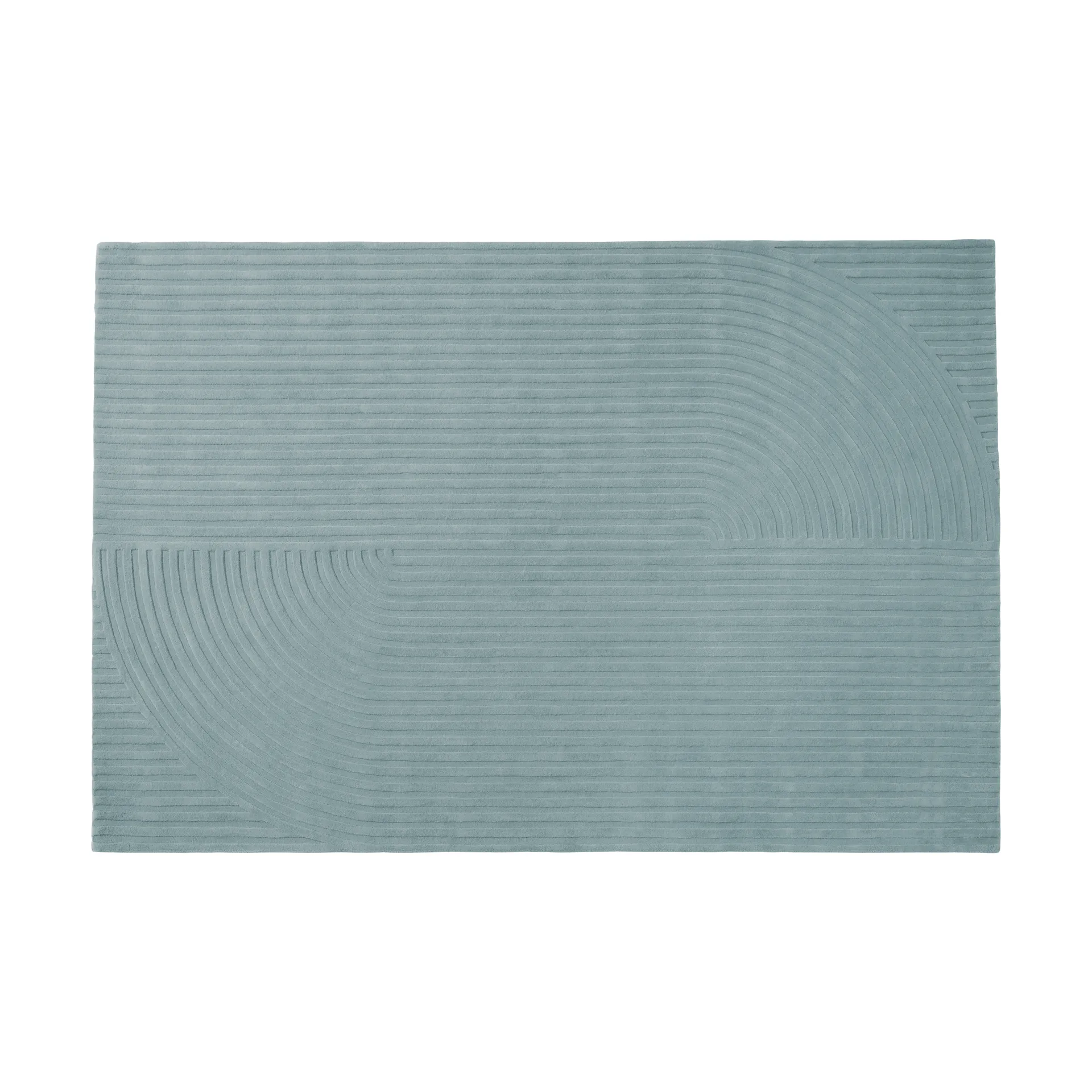 Relevo Rug Quattro 羊毛地毯, 鼠尾草绿，200x300cm Muuto