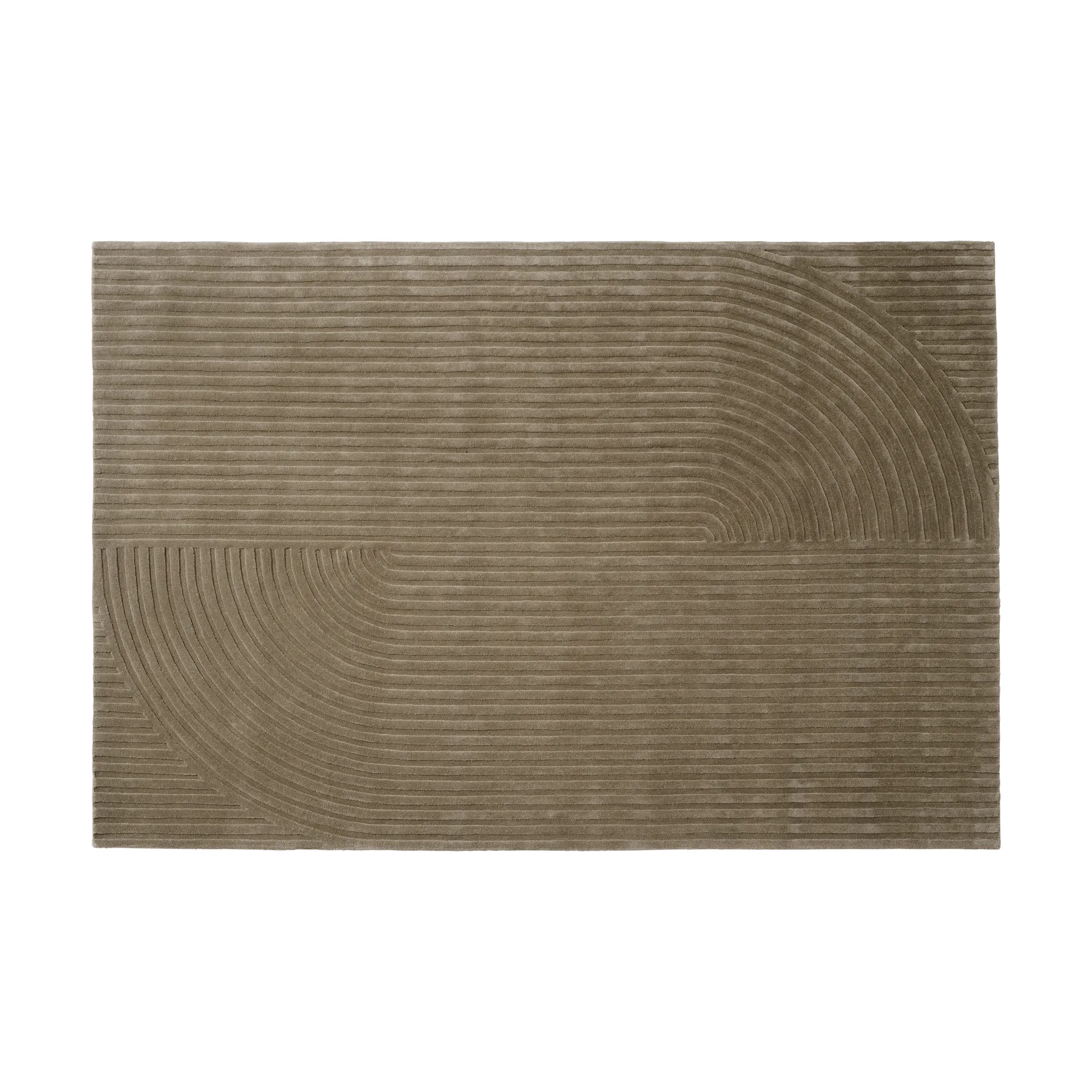 Relevo Rug Quattro 羊毛地毯, 灰褐色，200x300cm Muuto