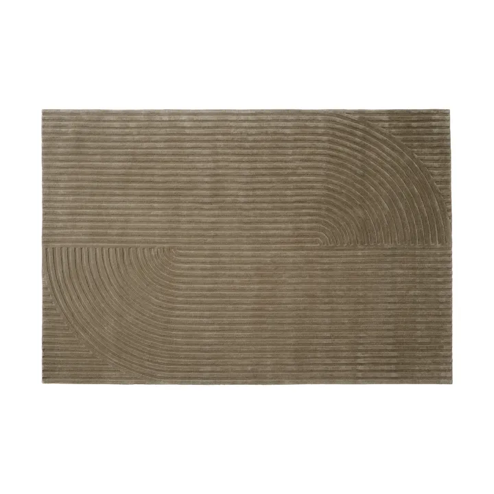 Relevo Rug Quattro 羊毛地毯 - 灰褐色，200x300cm - Muuto