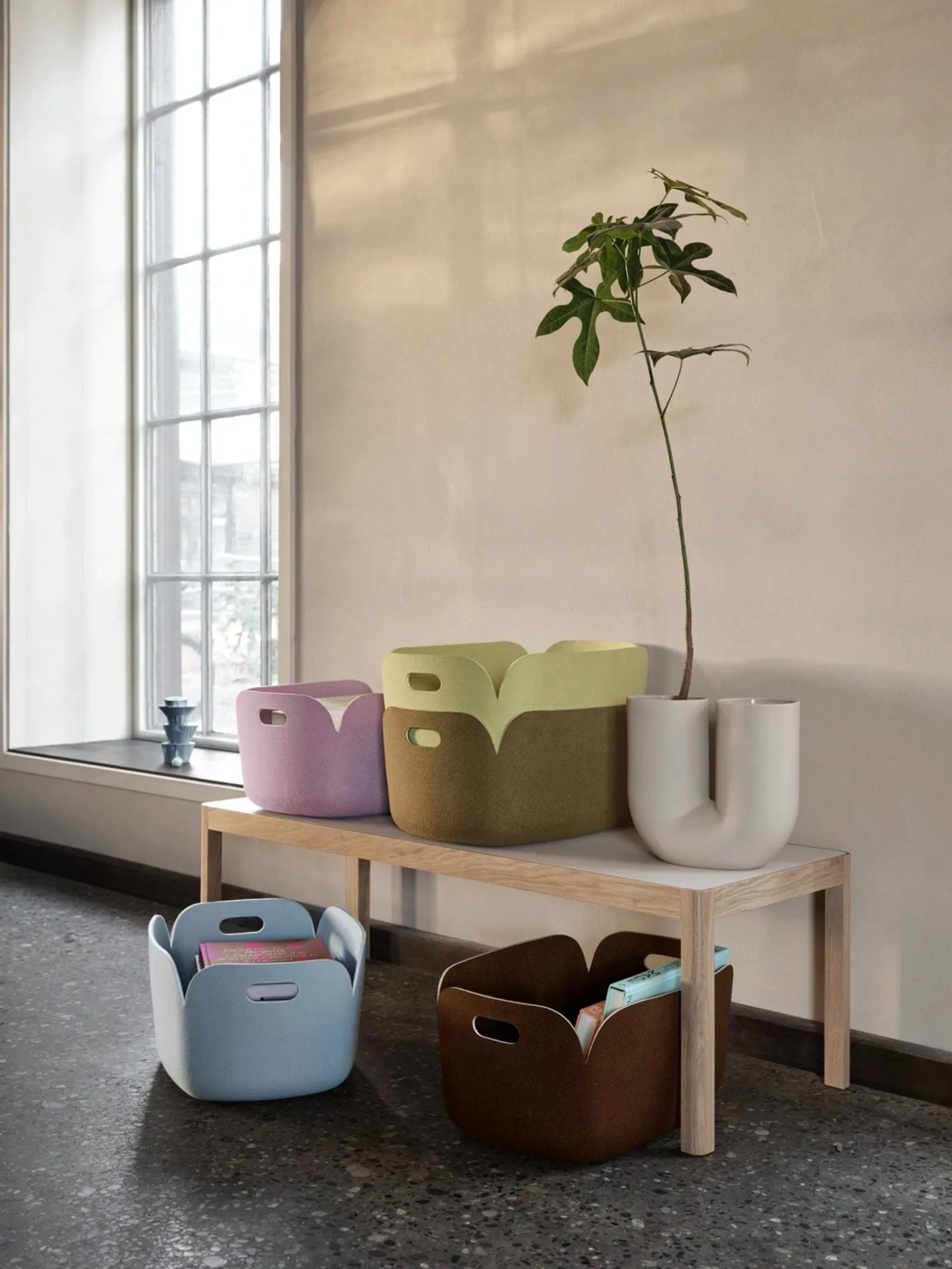 Restore 收纳篮, 沙色 Muuto