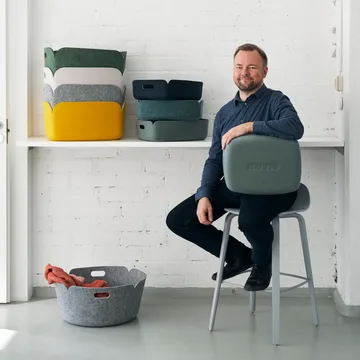 Restore 圆形收纳篮 - 灰色 - Muuto