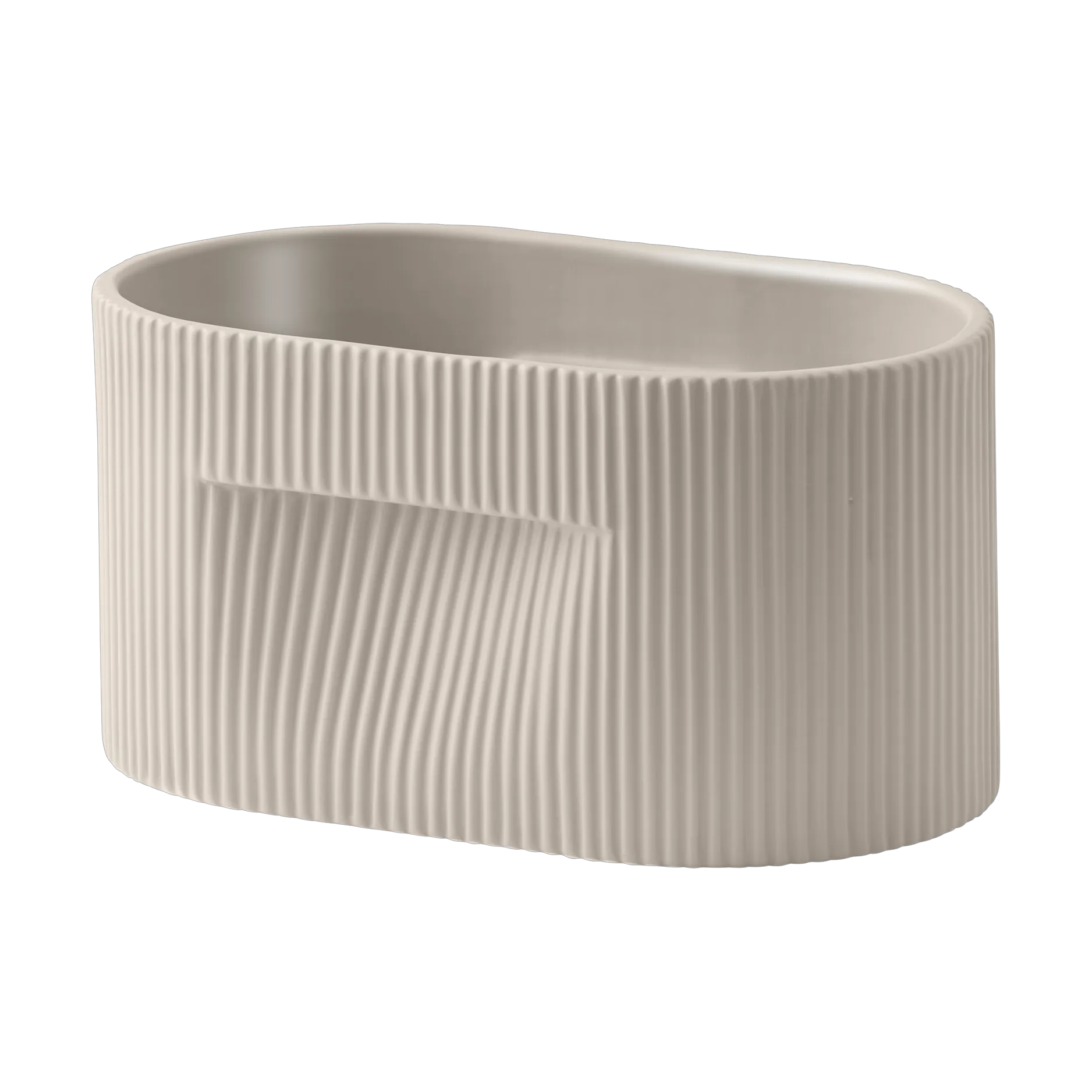 Ridge 北欧风陶瓷花盆13cm, 米色 Muuto