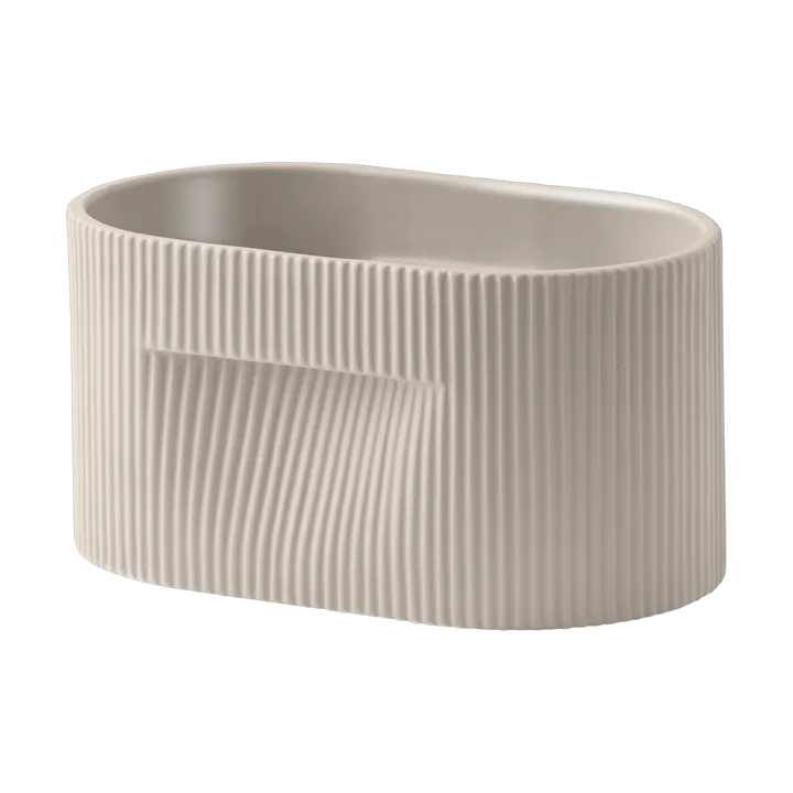 Ridge 北欧风陶瓷花盆13cm - 米色 - Muuto