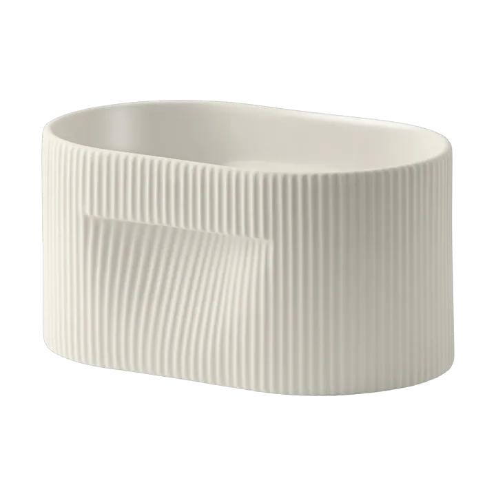 Ridge 北欧风陶瓷花盆13cm - 米白色 - Muuto