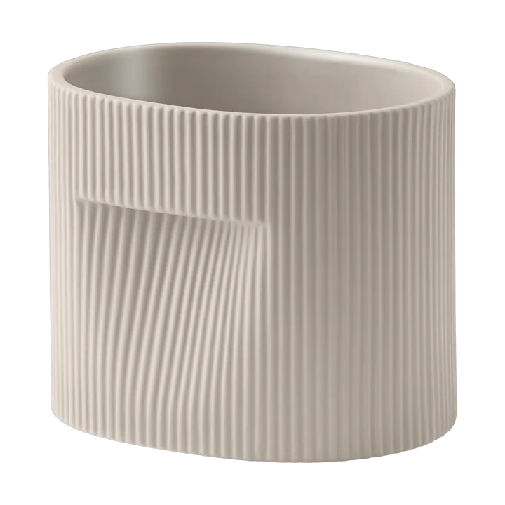 Ridge 北欧风陶瓷花盆15cm - 米色 - Muuto