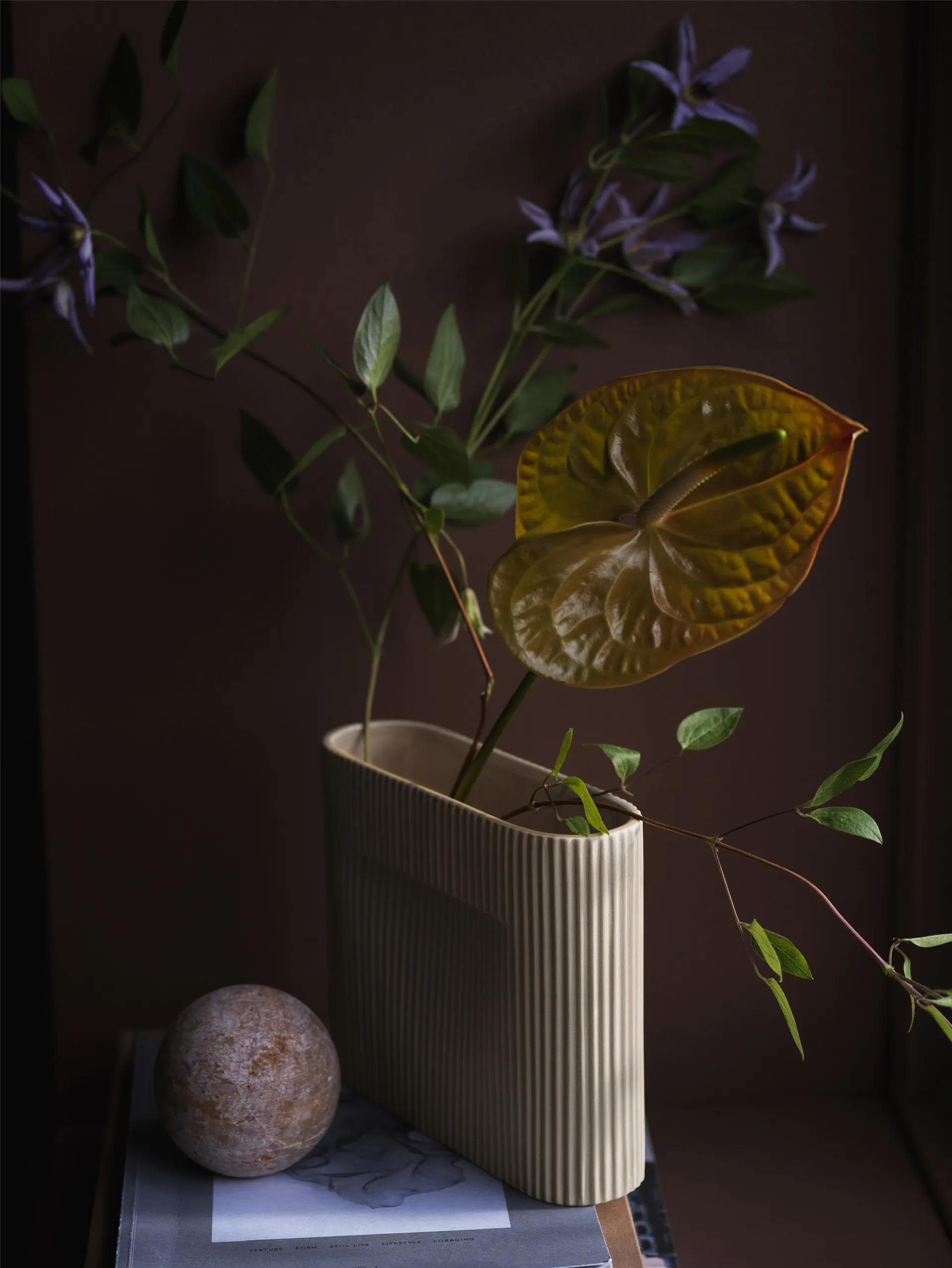 Ridge 花瓶16.5cm, 米色 Muuto