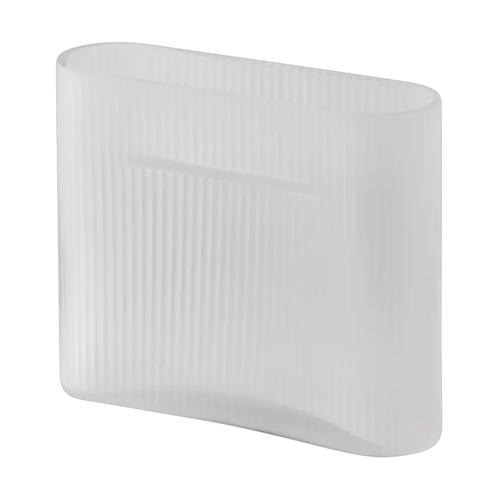 Ridge 磨砂玻璃花瓶16.5cm - 白色 - Muuto