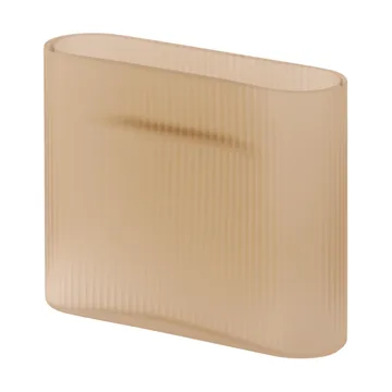 Ridge 磨砂玻璃花瓶16.5cm - 浅橙色 - Muuto