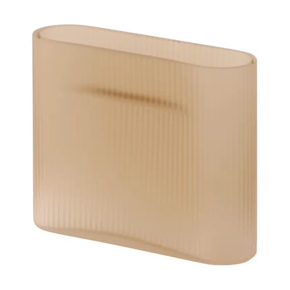 Ridge 磨砂玻璃花瓶16.5cm - 浅橙色 - Muuto