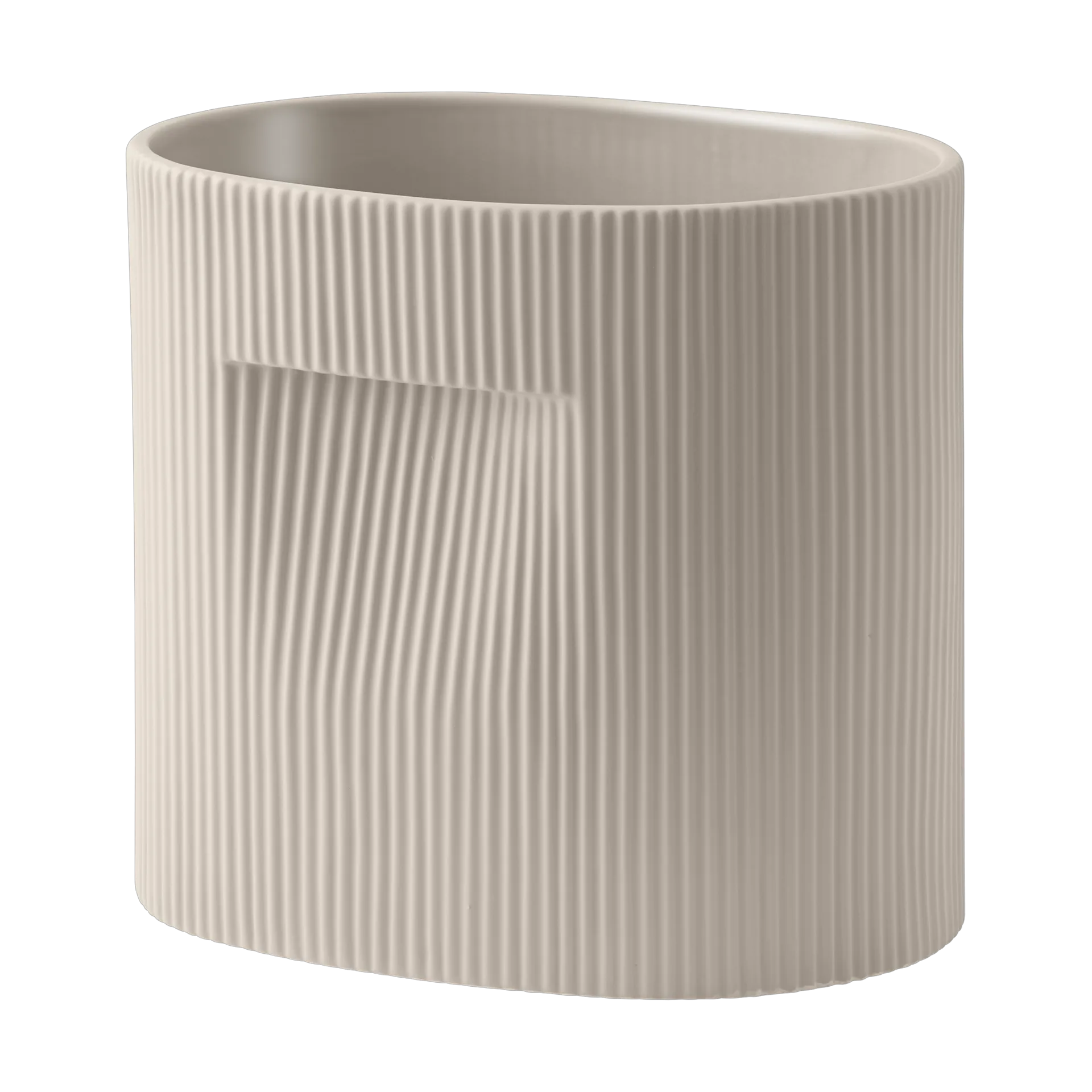 Ridge 北欧风陶瓷花盆24cm, 米色 Muuto
