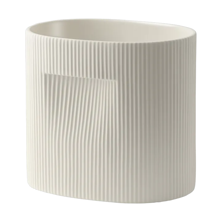 Ridge 北欧风陶瓷花盆24cm - 米白色 - Muuto
