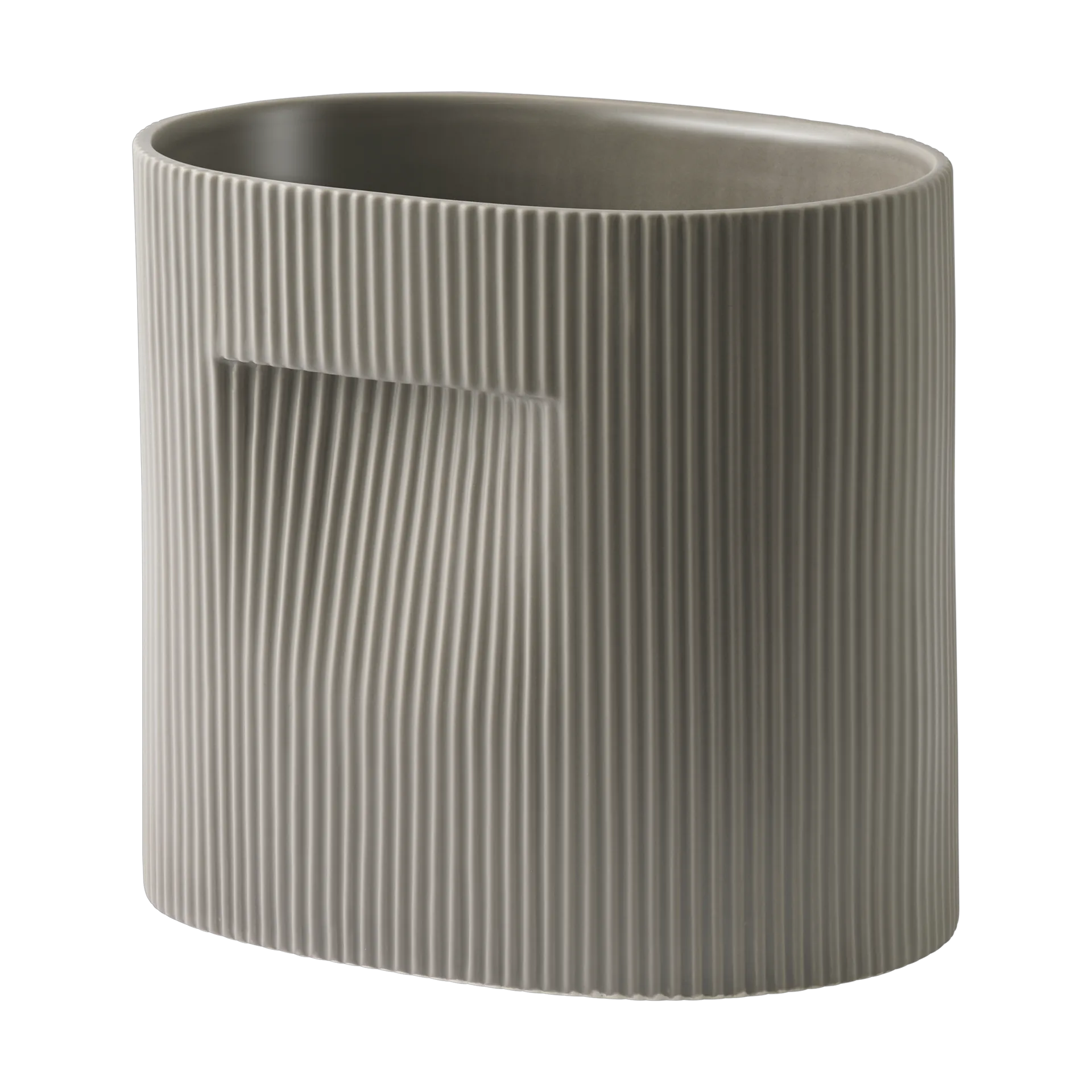 Ridge 北欧风陶瓷花盆24cm, 灰褐色 Muuto
