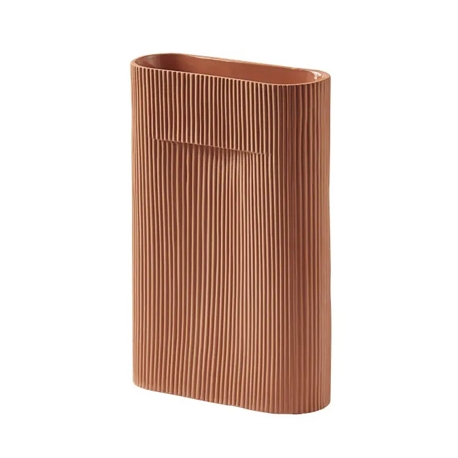 Ridge 花瓶 35cm, 赤陶色 Muuto