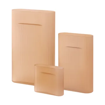 Ridge 磨砂玻璃花瓶35cm - 浅橙色 - Muuto