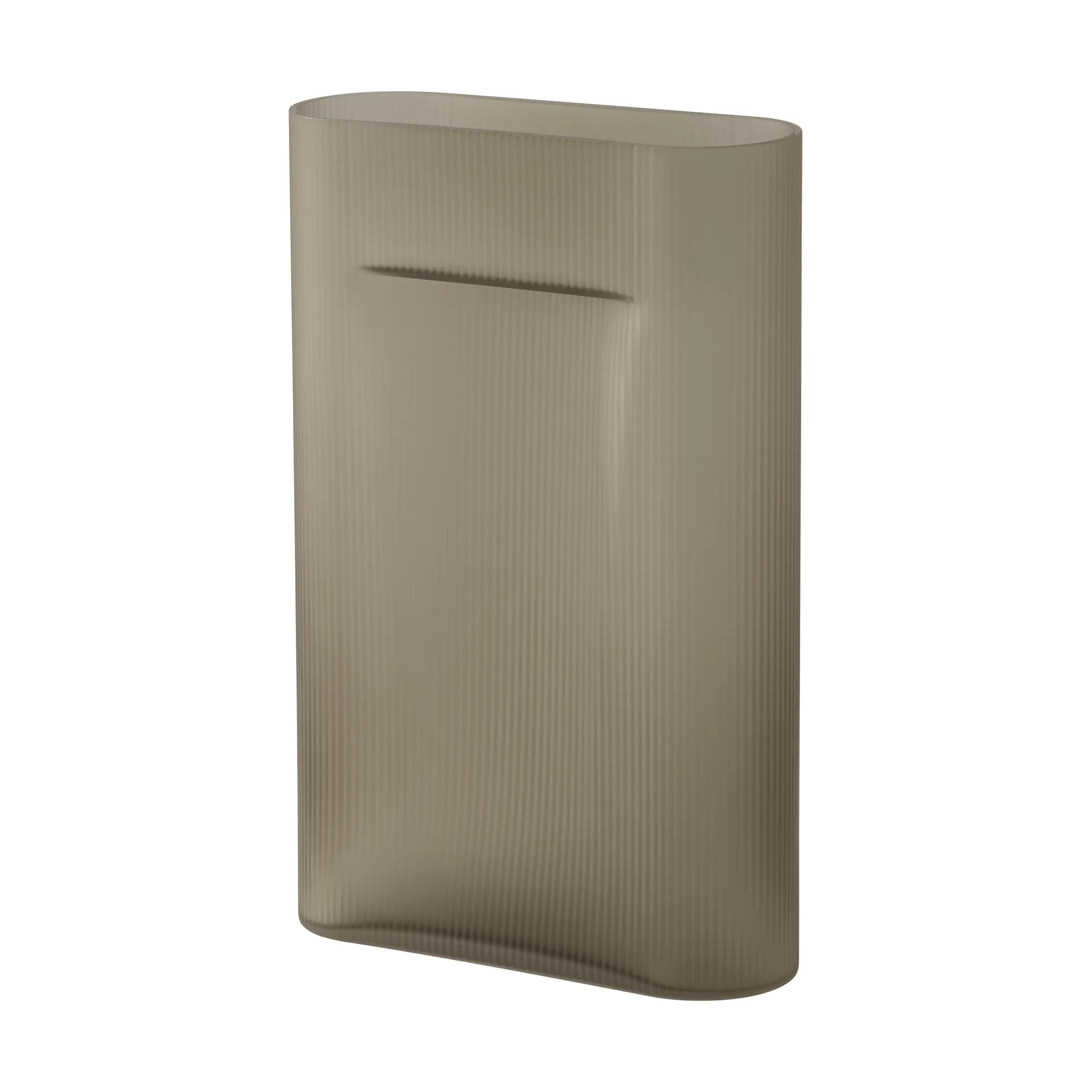 Ridge 磨砂玻璃花瓶48.5cm, 灰褐色 Muuto