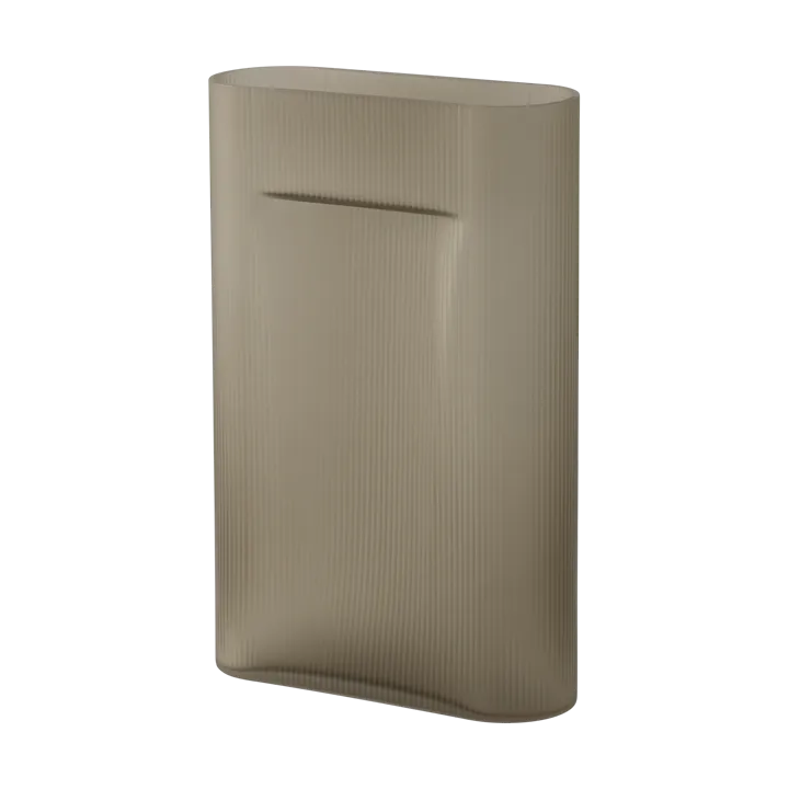 Ridge 磨砂玻璃花瓶48.5cm - 灰褐色 - Muuto