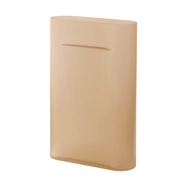 Ridge 磨砂玻璃花瓶48.5cm - 浅橙色 - Muuto