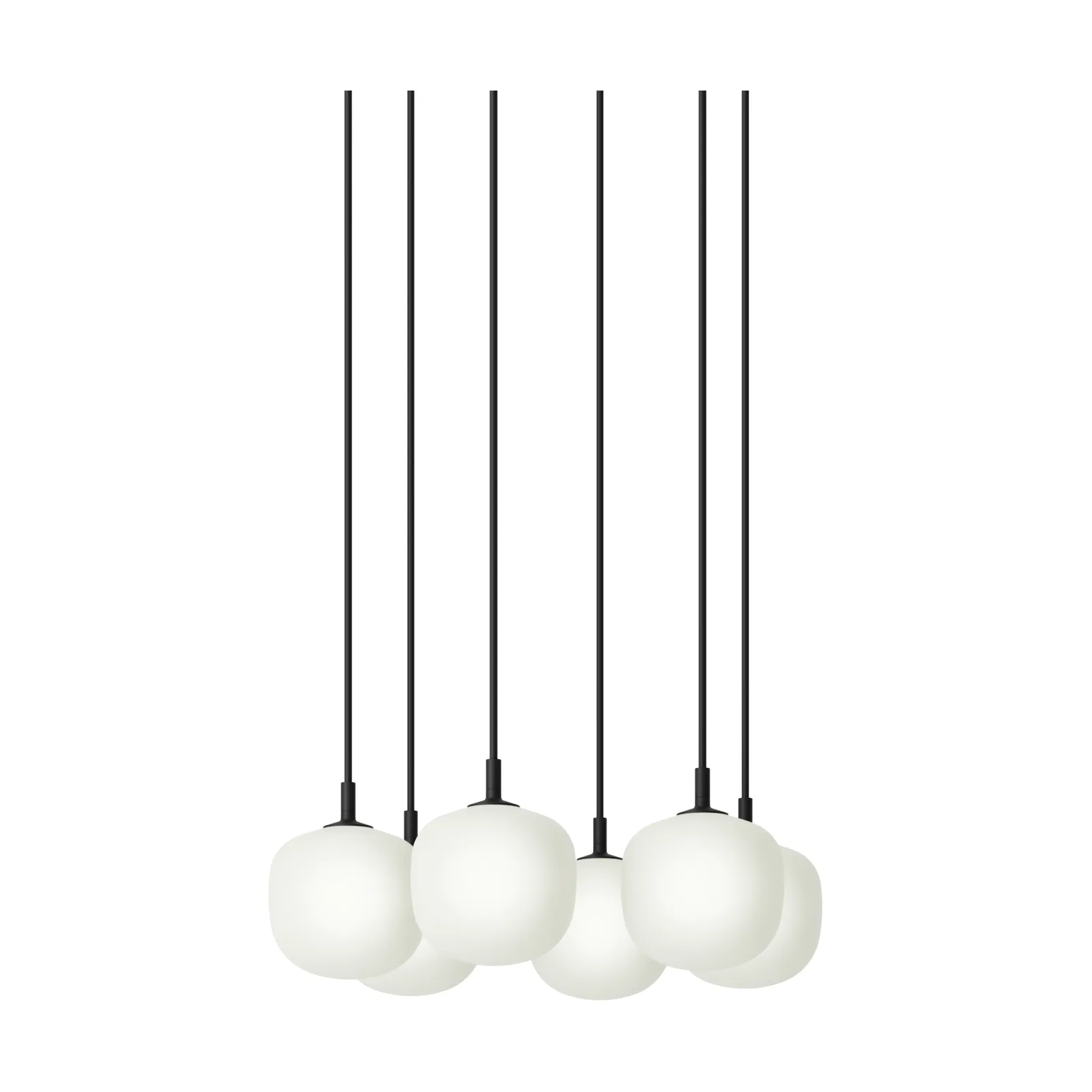 Rime 吊灯 6灯簇, 黑色，直径12cm Muuto
