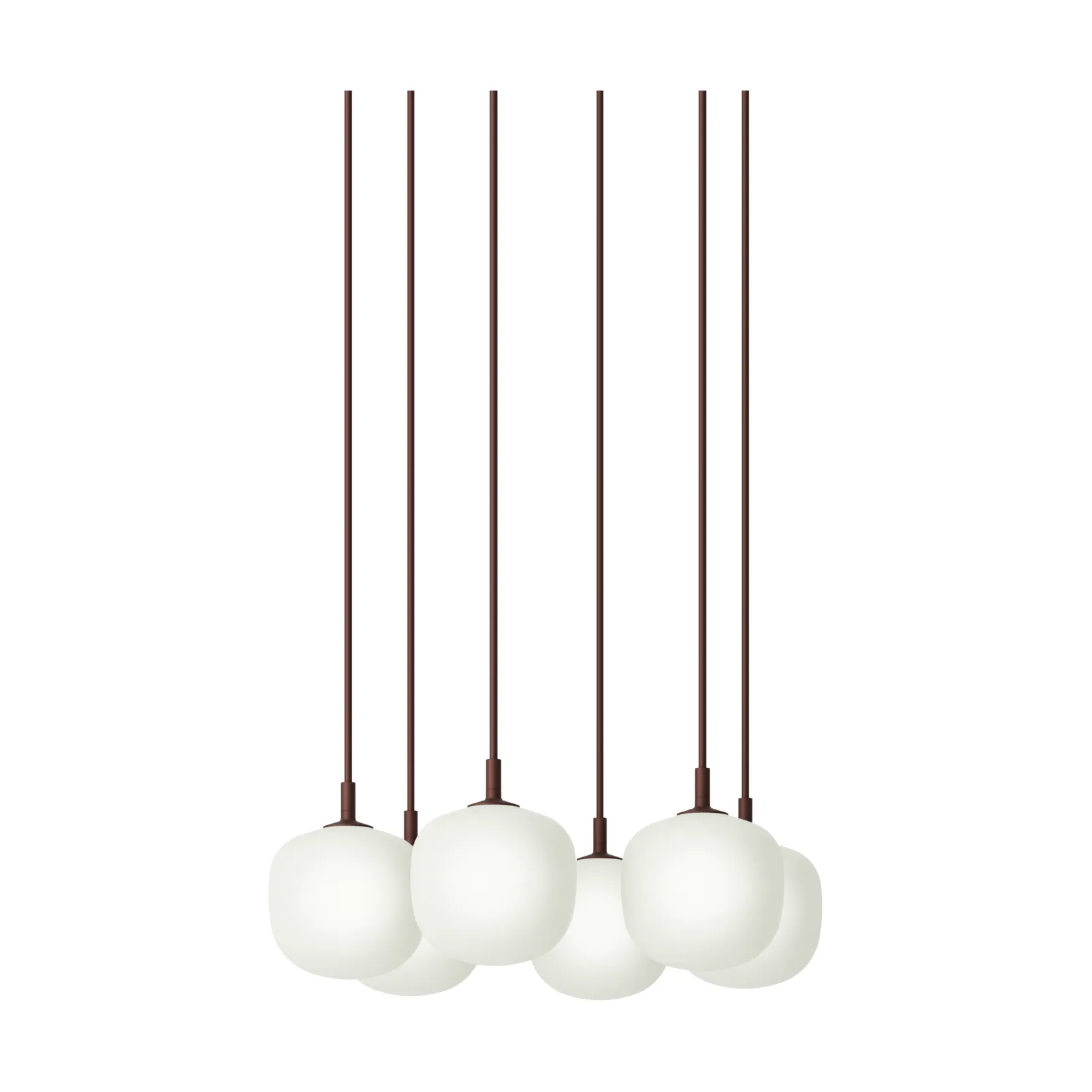 Rime 吊灯 6灯簇, 深红色，直径12cm Muuto