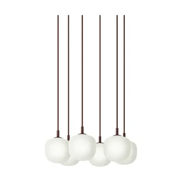 Rime 吊灯 6灯簇 - 深红色，直径12cm - Muuto