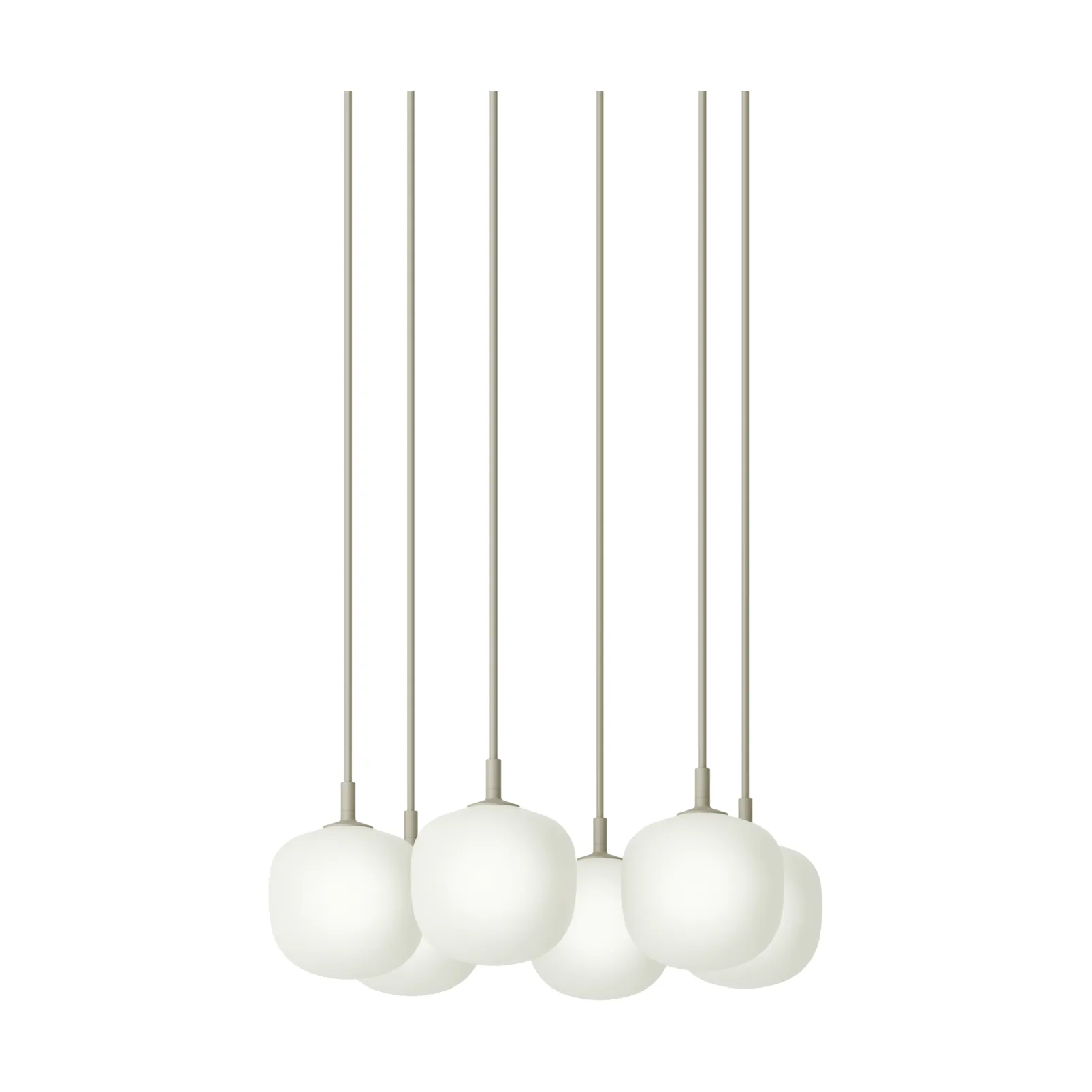 Rime 吊灯 6灯簇, 灰色，直径12cm Muuto