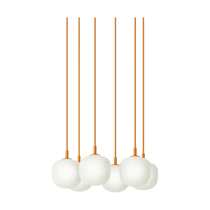 Rime 吊灯 6灯簇 - 橙色，直径12cm - Muuto