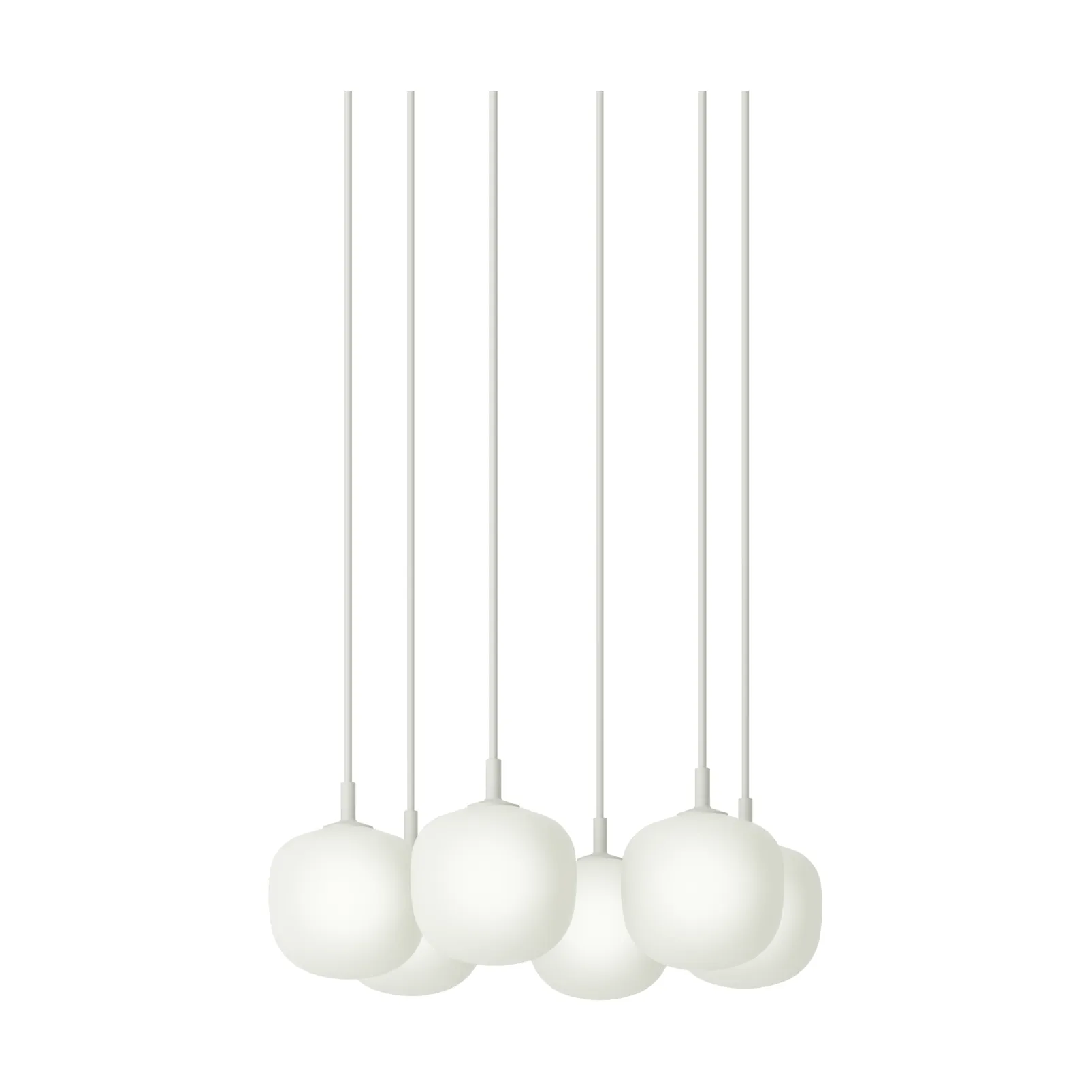 Rime 吊灯 6灯簇, 白色，直径12cm Muuto