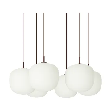 Rime 吊灯 6灯簇 - 深红色，直径25cm - Muuto