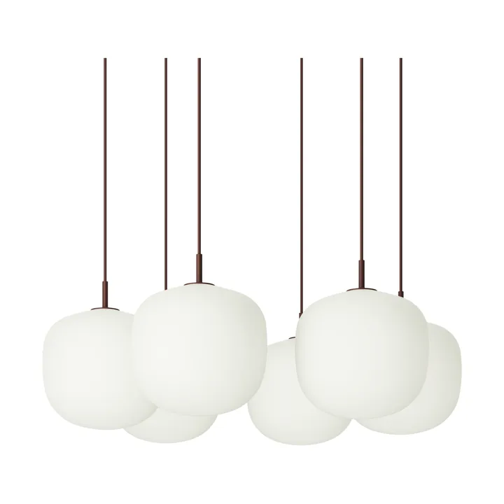 Rime 吊灯 6灯簇 - 深红色，直径25cm - Muuto