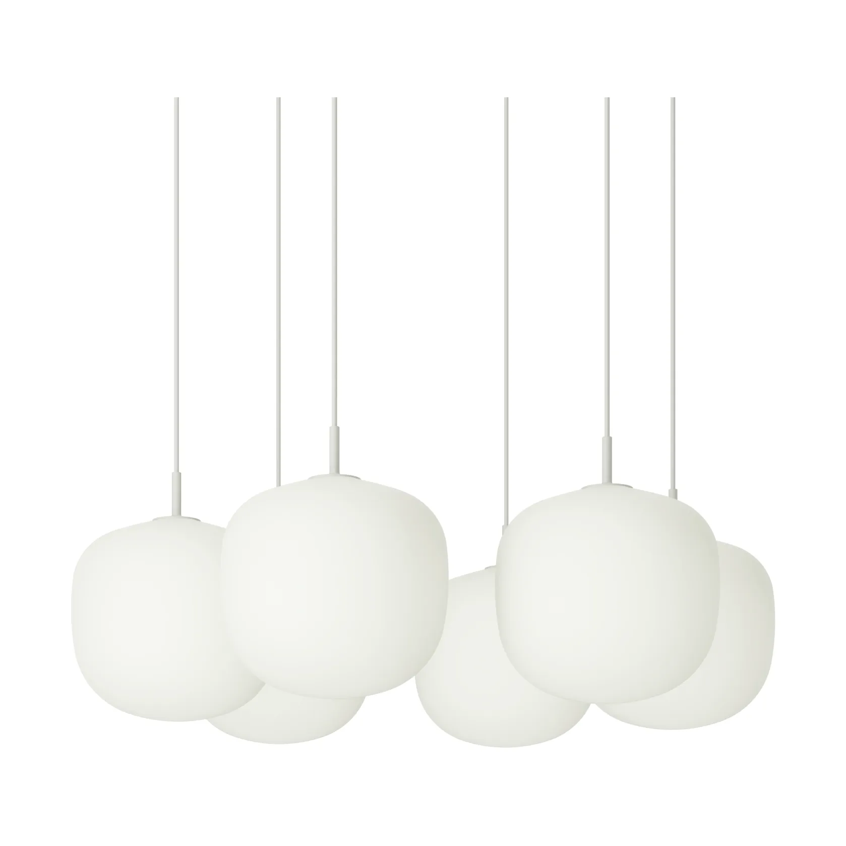 Rime 吊灯 6灯簇, 灰色，直径25cm Muuto
