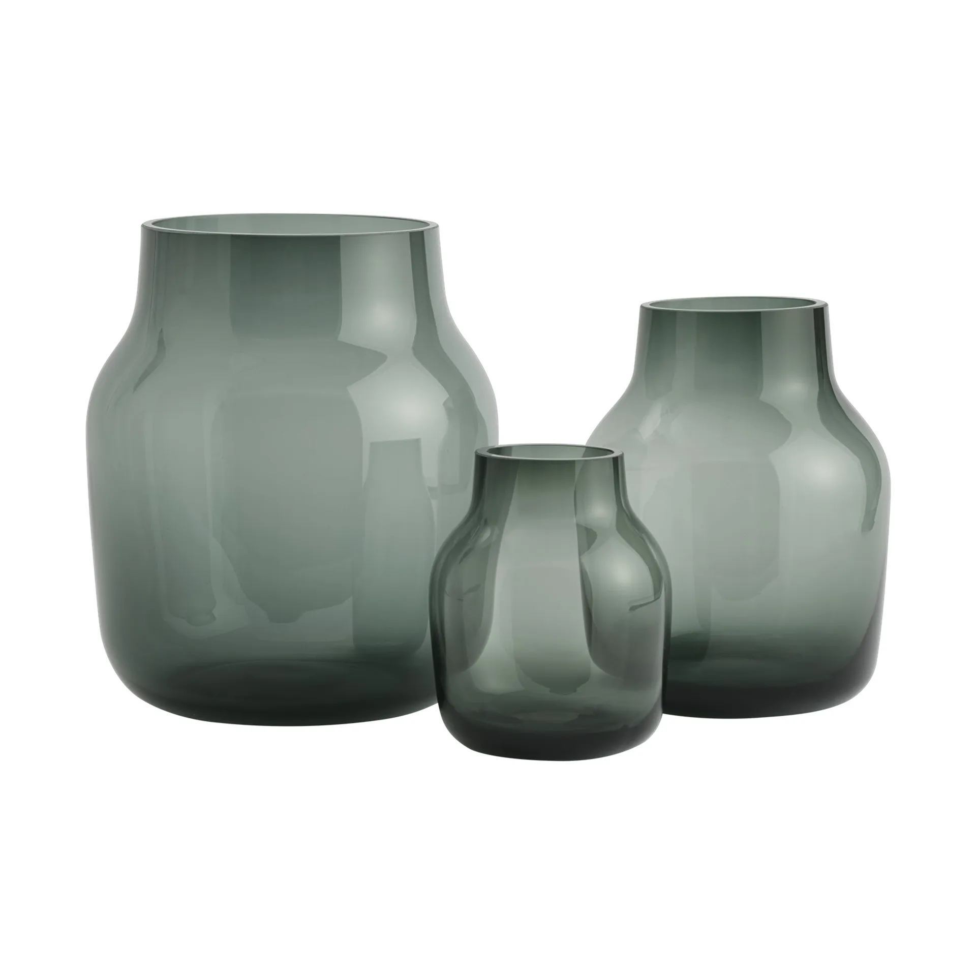 Silent 花瓶 Ø20cm, 深绿色 Muuto