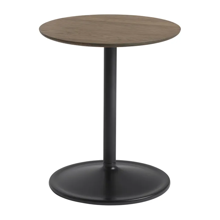 Soft 边桌48cm - 实心烟熏橡木_黑色 - Muuto